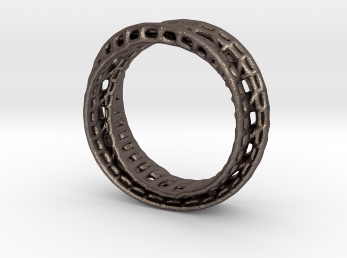 Twisted Bond Ring 18,5mm 3d printed 