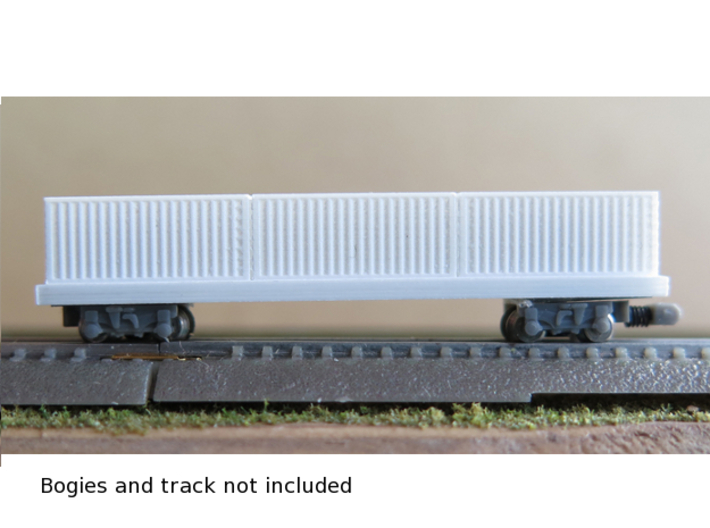 1/450 Container Wagon B x1 3d printed Container wagon with tgauge.com bogies