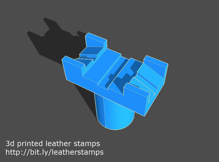 Set of leatherstamps basketweave pattern + tool 3d printed Basketweave leatherstamp 2