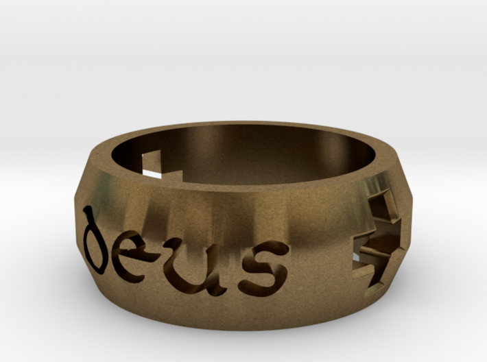 Deus Vult Ring Alfa 3d printed