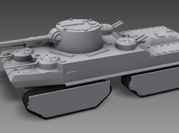 1/100 JN-129 Add-ons 3d printed A JN-129 equipped with track shields and flare turrets