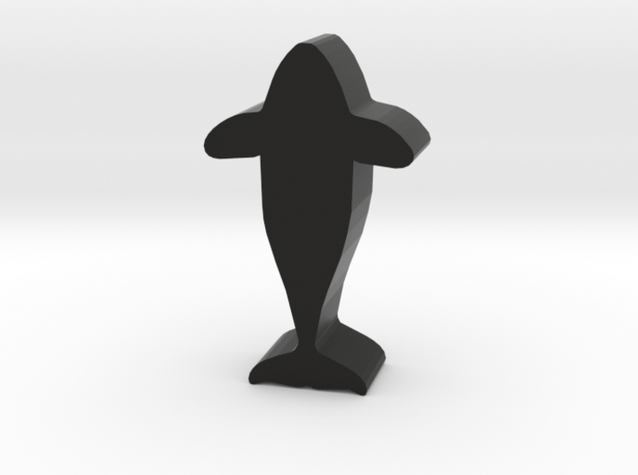 Game Piece, Orca, above view 3d printed