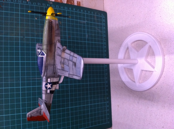 P51D Mustang stand,1/56 scale,28mm wargames 3d printed Airplane not included