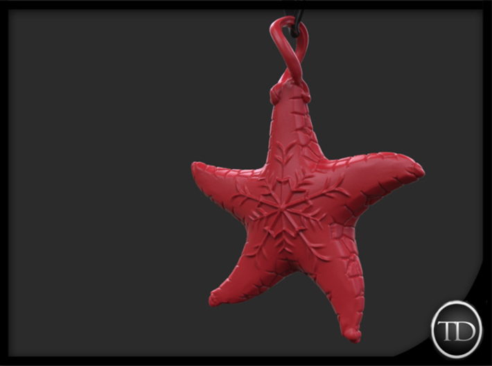 Christmas Starfish 3d printed 
