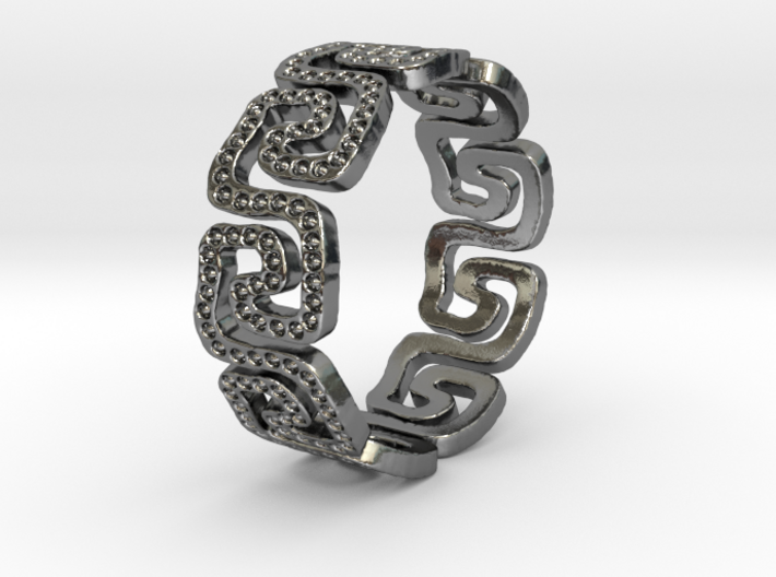 Schlangenmäander BorKlFinger Ring Size 8.5 3d printed