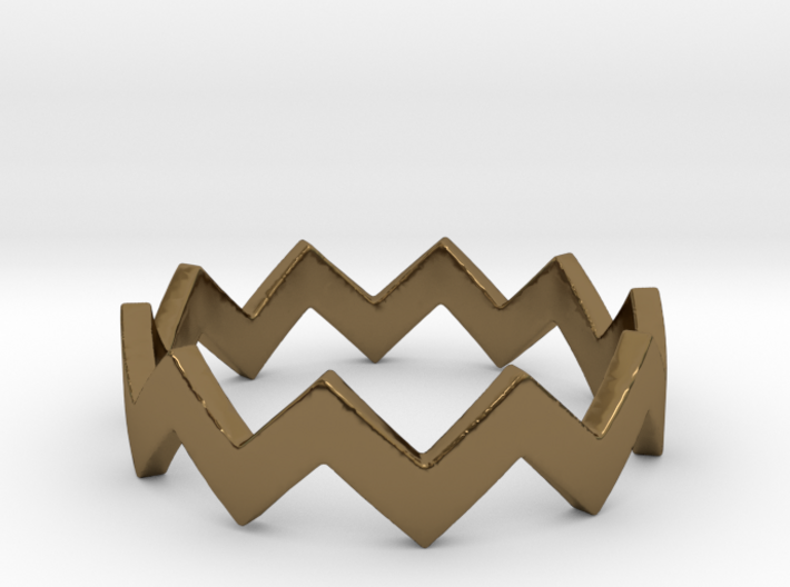 Zig Zag Wave Stackable Ring Size 5 3d printed
