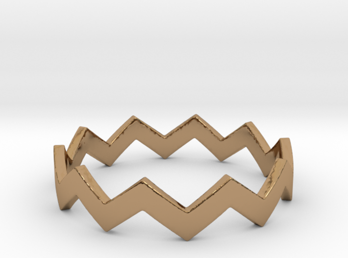 Zig Zag Wave Stackable Ring Size 10 3d printed