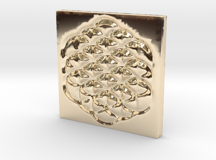 Flower of Life Square Pendant 3d printed