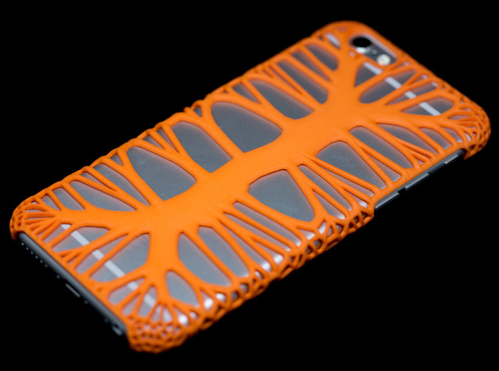 iPhone6 Case Endless Tree (Extreme Voronoi Ed.) 3d printed iPhone 6 Endless Tree Case in Orange