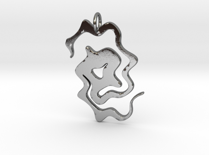 Abstract Pendant 3d printed