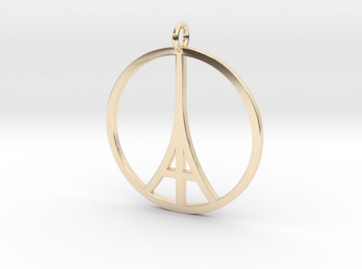 Paris Peace Pendant 3d printed
