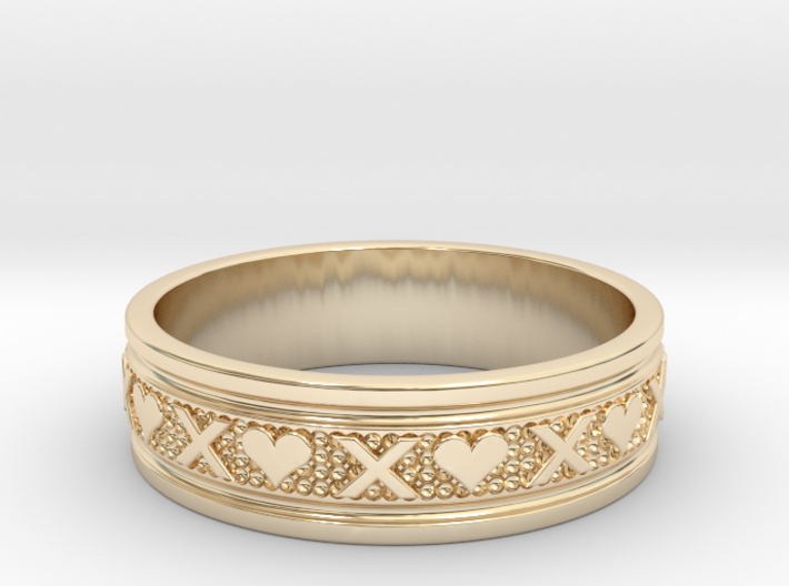 Size 13 Xoxo Ring B 3d printed