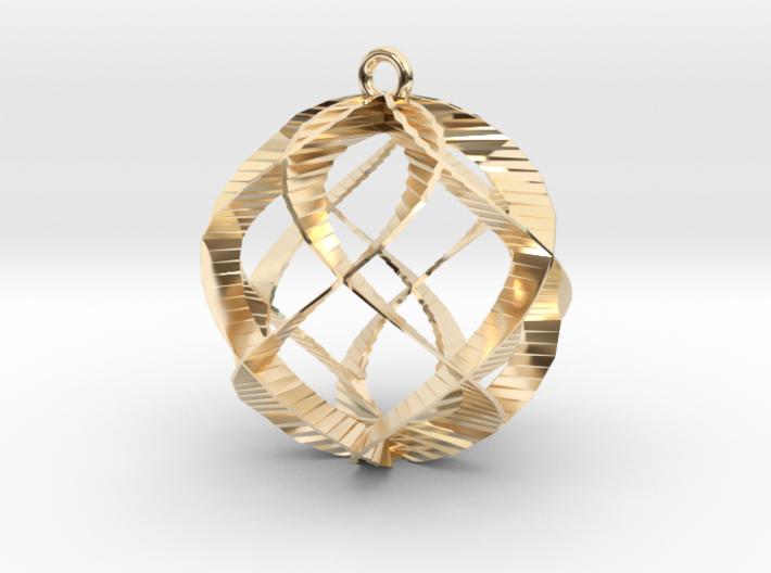Spiral Sphere Ornament 3d printed