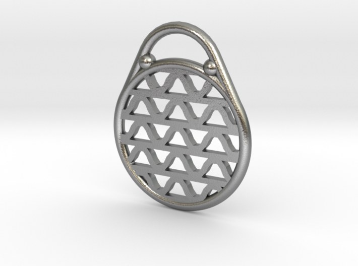 DRAW pendant - waves H 3d printed