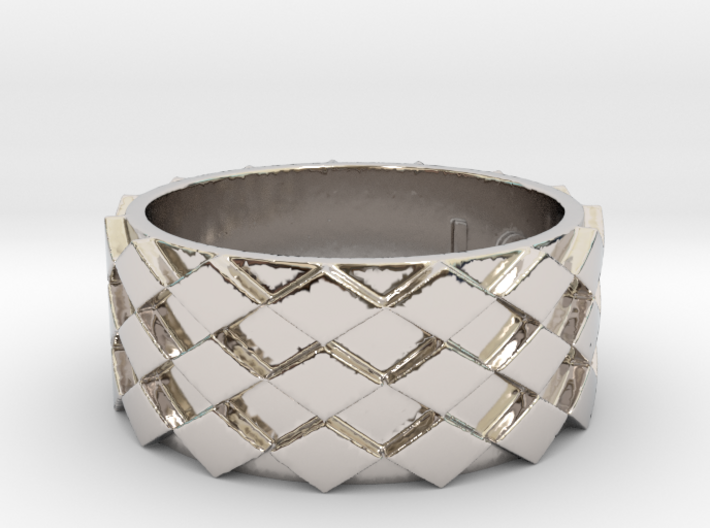 Futuristic Diamond Ring Size 11 3d printed