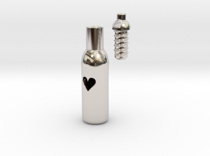 Message In A Bottle -Open Heart Version 3d printed