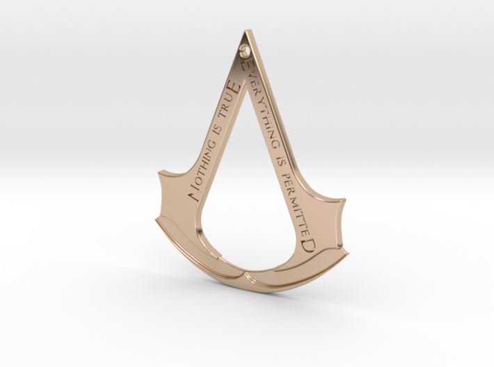 Assassin's creed logo-bottle opener (with hole) 3d printed