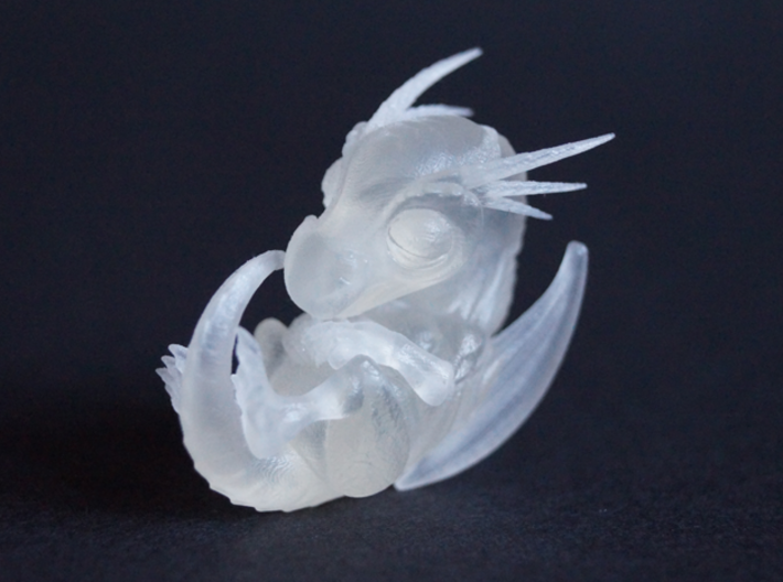 Tiny 'Crystalised' Baby Dragon 3d printed