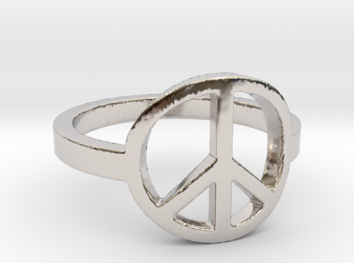 Peace Ring Size 5.5 3d printed