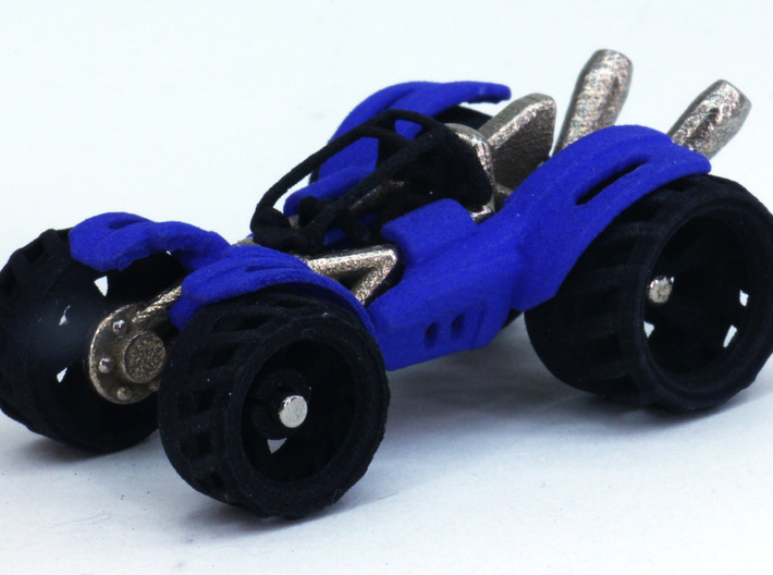 BajaRacerV1: Part 3 in set of 3 - Body Panels 3d printed Fully assembled:  Strong Flexible plastic wheels and body panels on Stainless steel frame
