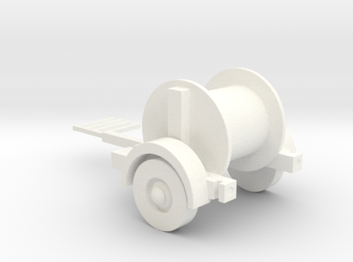 Telephone Pole Cable Trailer 1-87 HO Scale (Statio 3d printed