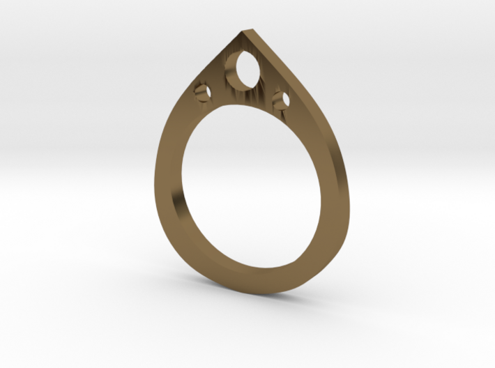 Teardrop Ring 3d printed