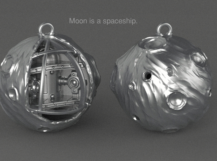 Moon is a spaceship 3d printed