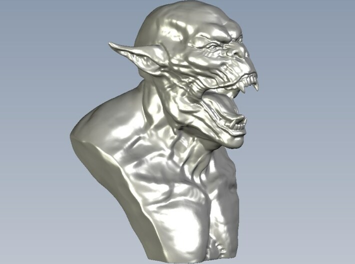 1/9 scale Orc daemonic creature bust A 3d printed