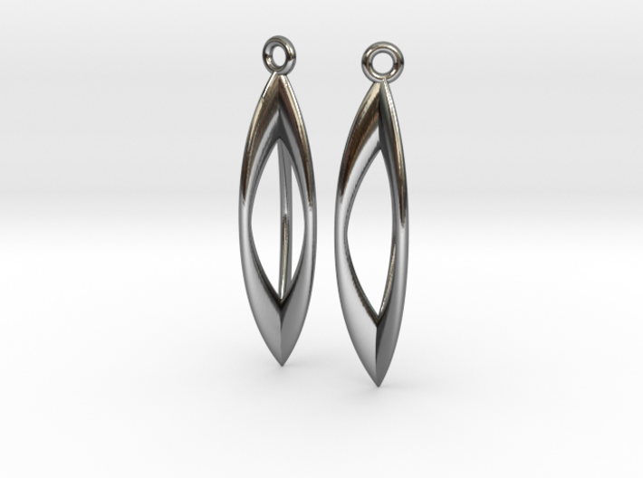 Leaf earrings 3d printed