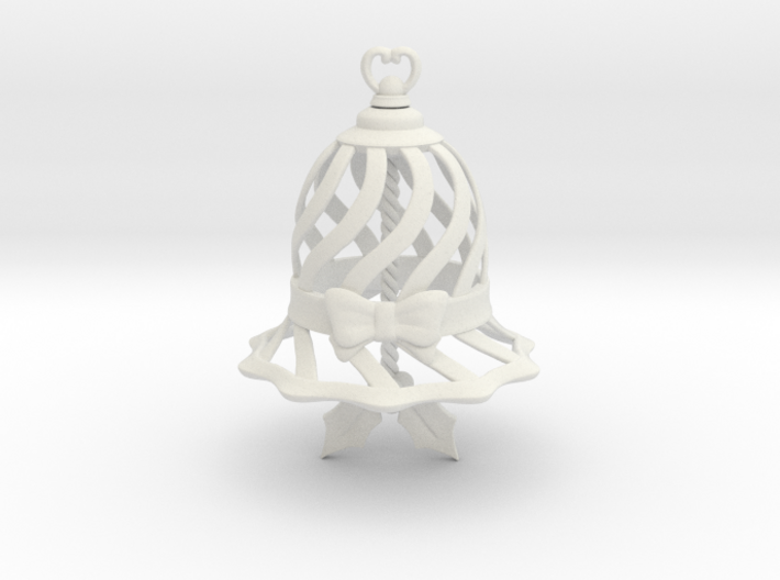 Customizable Holiday Bell Ornament 3d printed 