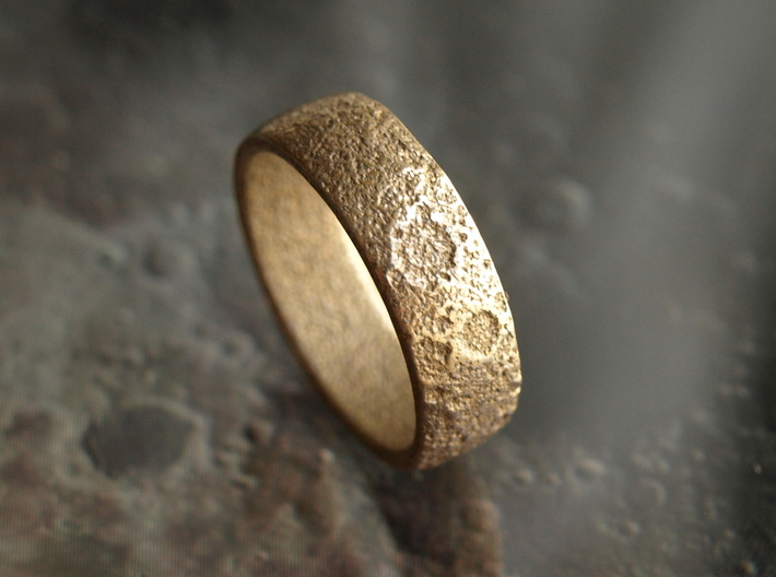 Moon Ring 3d printed Moon ring | Stainless Steel | different finishings