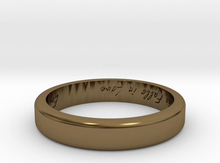 Engraved Standard Sized ring 3d printed