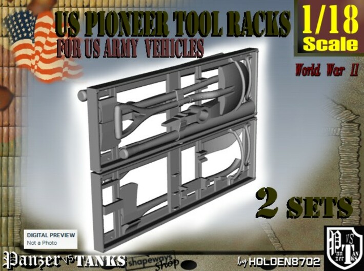 1-18 US Pioneer Tool Rack 3d printed