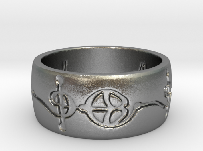 &quot;Ashayam&quot; Vulcan Script Ring - Engraved Style 3d printed