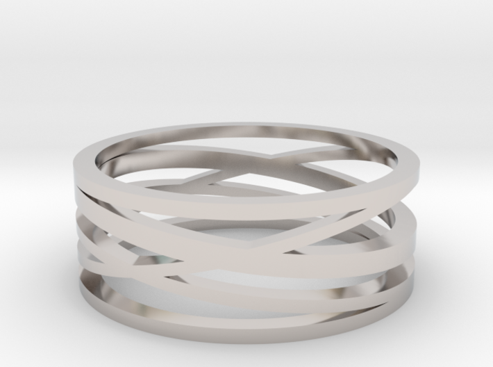 Abstract Lines Ring - US Size 12 3d printed