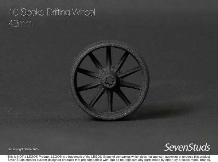 10 Spoke Drifting Wheel 43mm 3d printed 