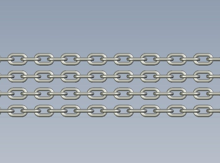 2220mm long chain with 1154 links 0.5mm thick 3d printed 