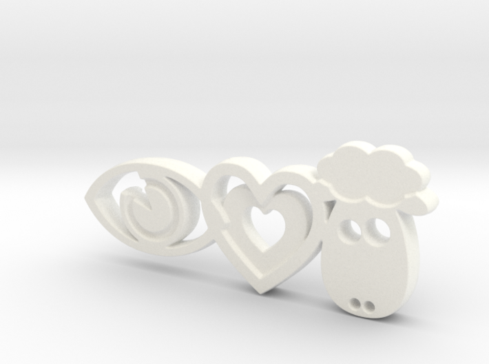 It's Only Love Keychain 3d printed