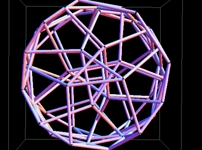 Crystalline Network Pendant 3d printed Top view
