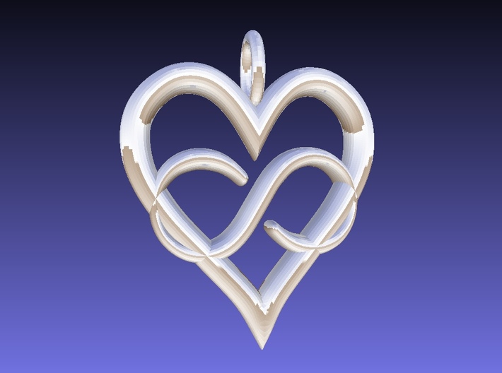 Infinity-heart 3d printed 