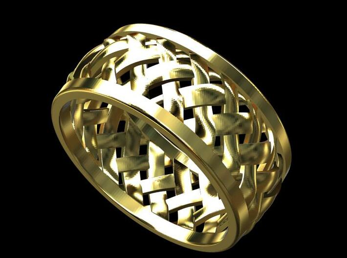 Weave Wedding Band - CCW4 3d printed