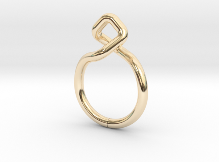 Dancing D.01, Ring US size 3, d=14mm 3d printed