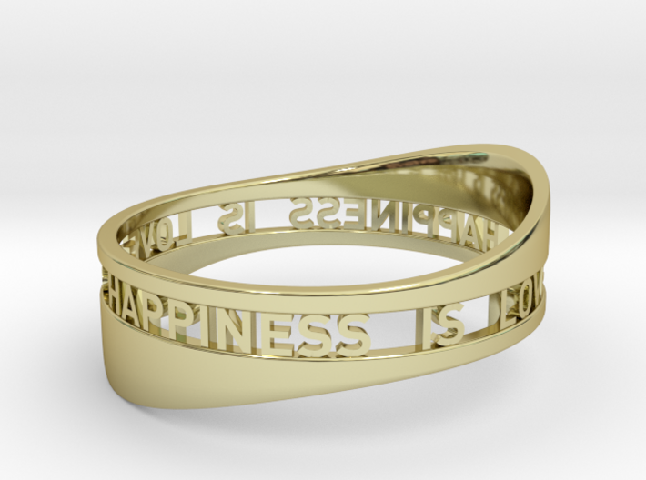 LOVE IS HAPPINESS IS LOVE - curved 3d printed
