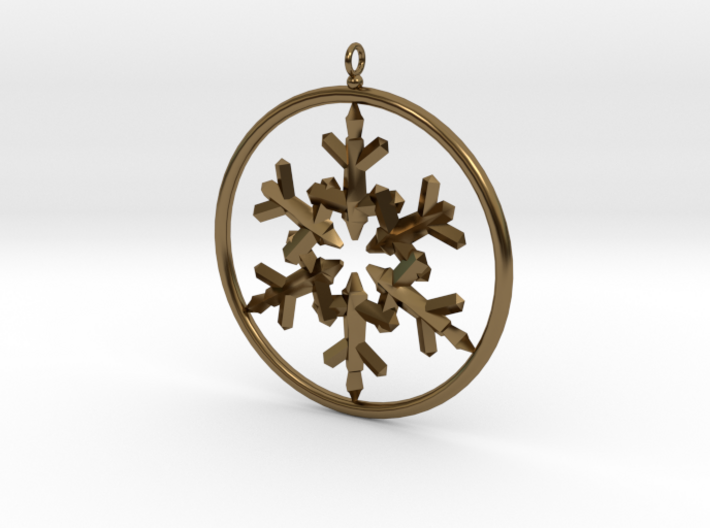 Flake Ring 6 Point Pendant - 6cm - w Loopet 3d printed