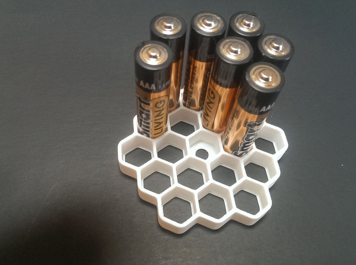 Honeycomb Battery Dispenser AAA 3d printed