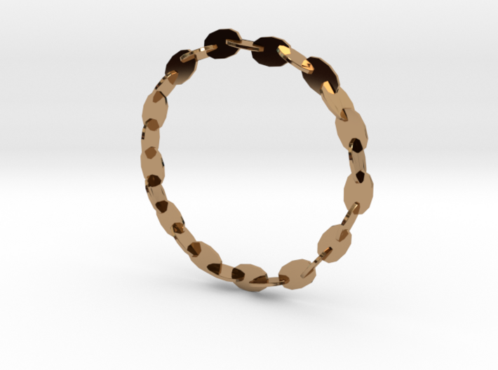 Large Welded Chain Bangle 3d printed