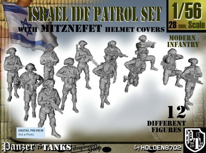 1-56 IDF PATROL SET 3d printed 