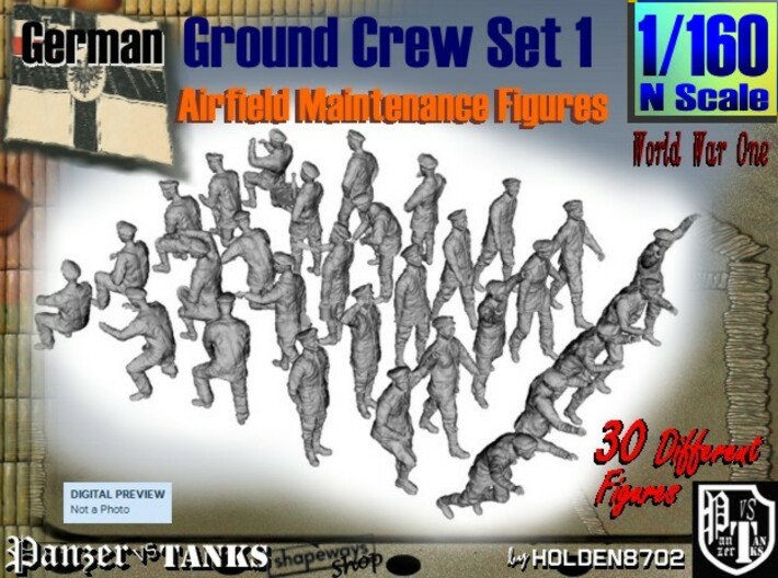 1-160 German Ground Crew SET 1 3d printed 