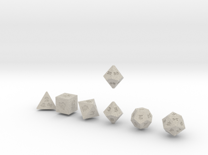 FUTURISTIC innies sharp dice 3d printed
