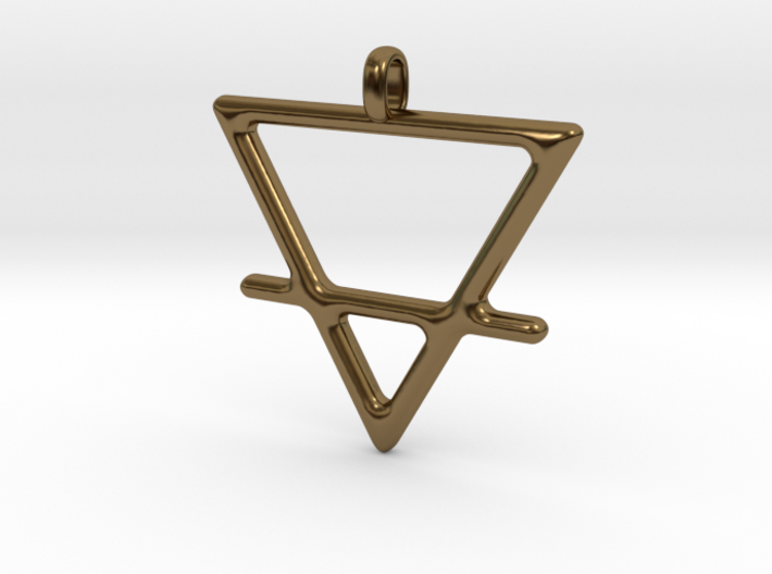 EARTH Alchemy Jewelry Symbol Pendant 3d printed